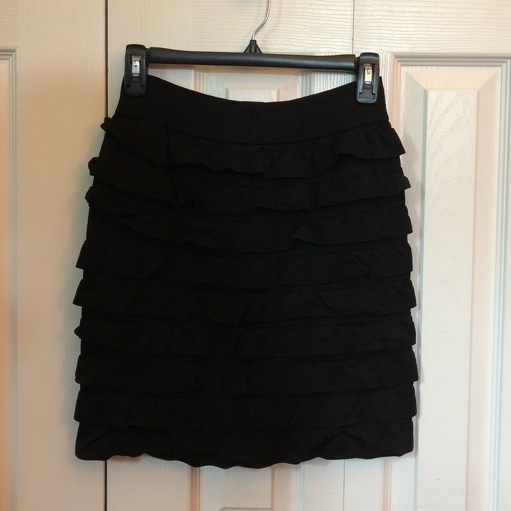 Black Ruffle Skirt - Max Studio
